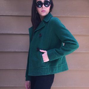 Gap Wool Green Pea Coat